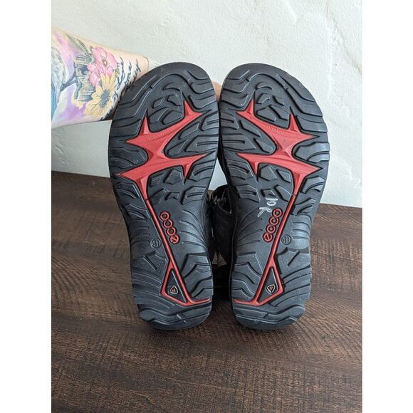 Ecco Yucatan Black and Gray Leather Sport Strappy Sandals - Size 41 - Picture 8 of 9